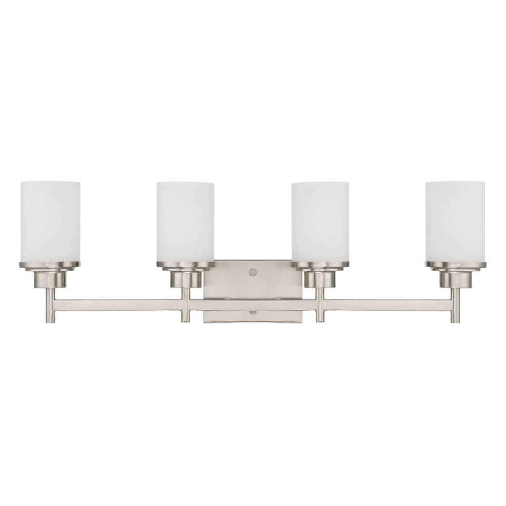 4 LT MB VANITY WITH CLEAR LINEN GLASS