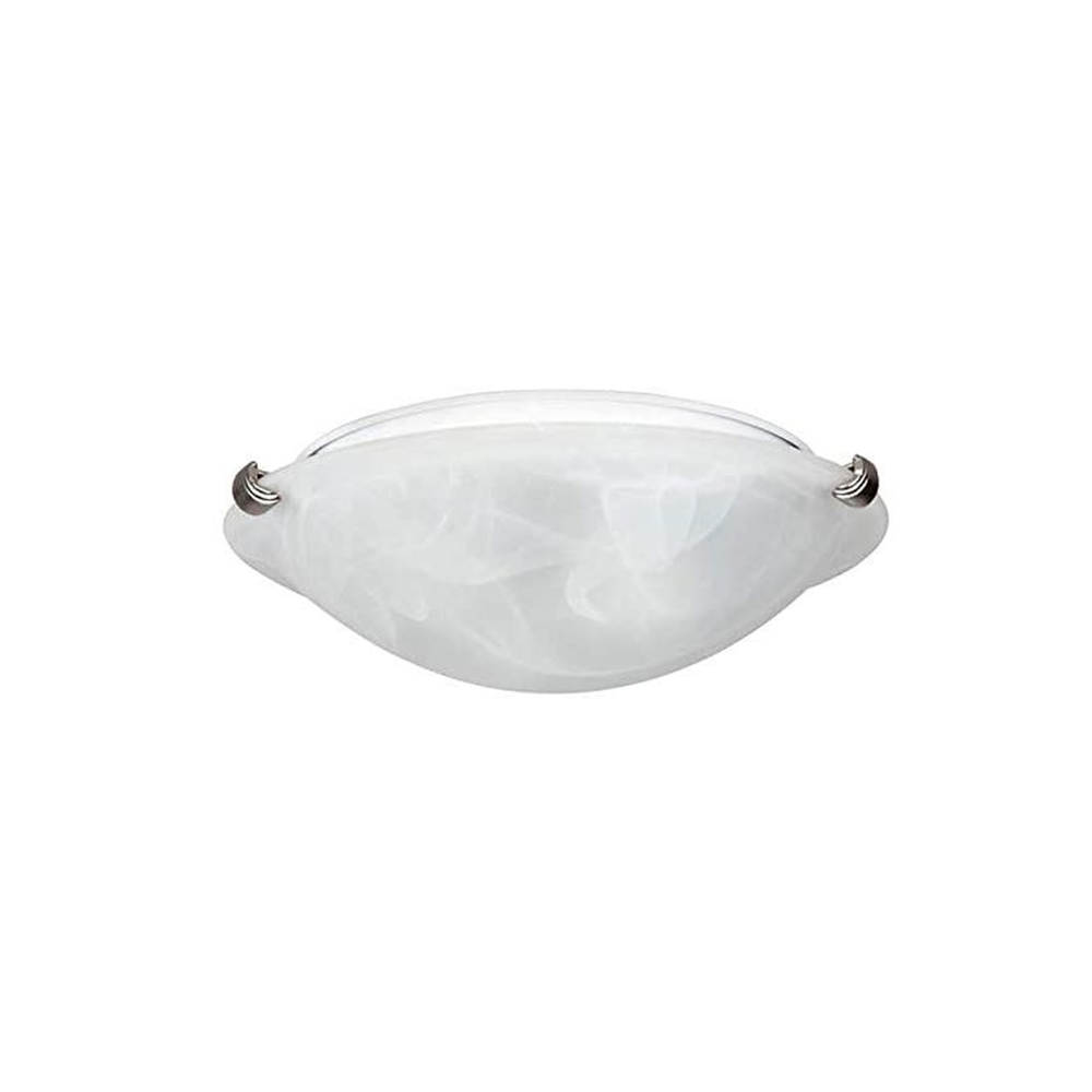 12IN 2LT FLUSH MOUNT ALB GL SN