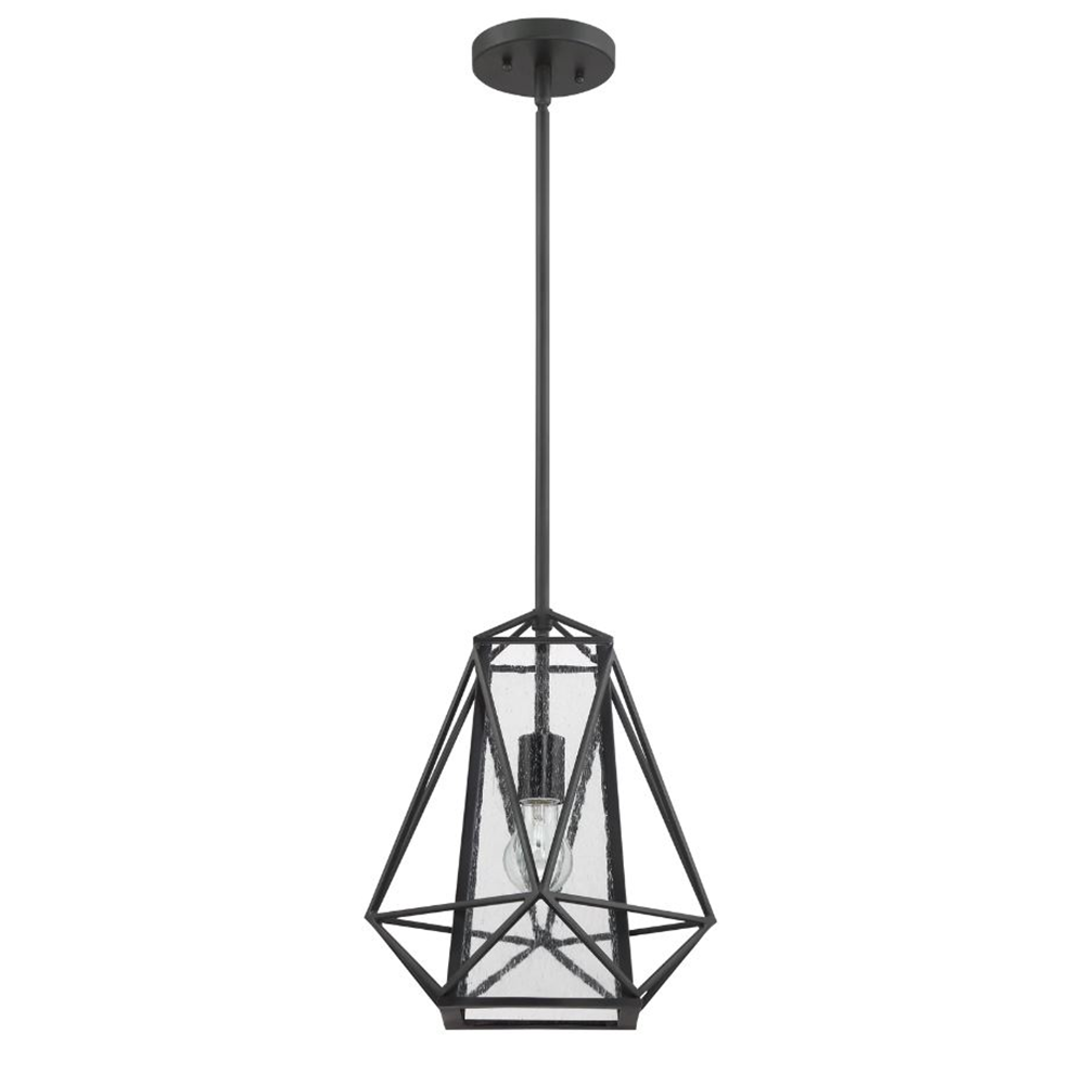 1LT 100W MELODY CAGE GLASS PENDANT