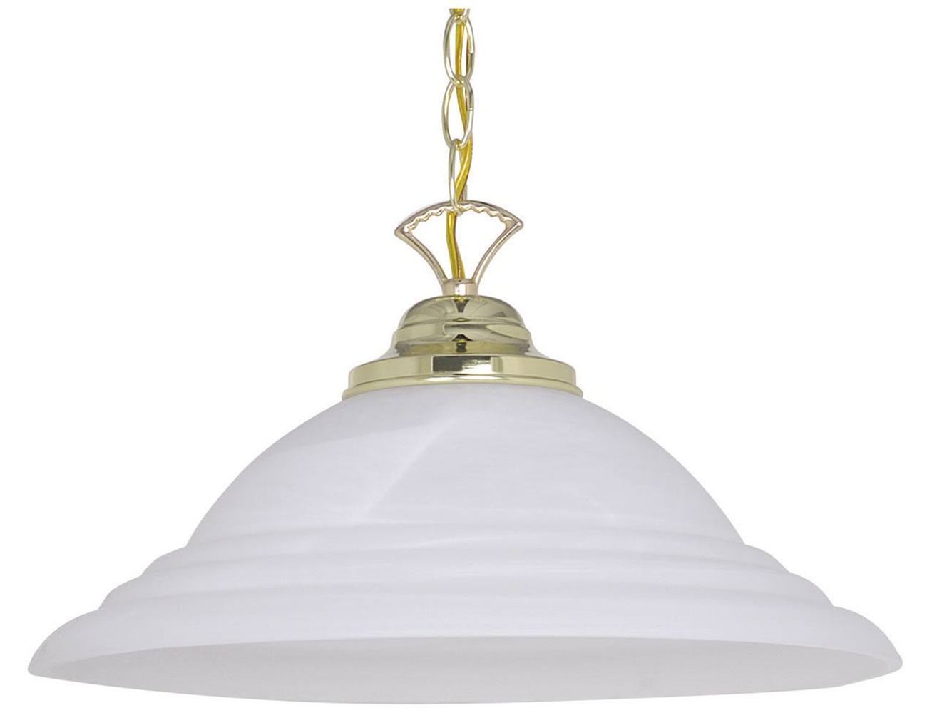 16IN 1LT FAUX ALBTR PENDANT PB