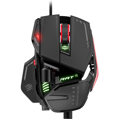 MAD CATZ RAT8 Wired Gaming Mouse Blk/Red