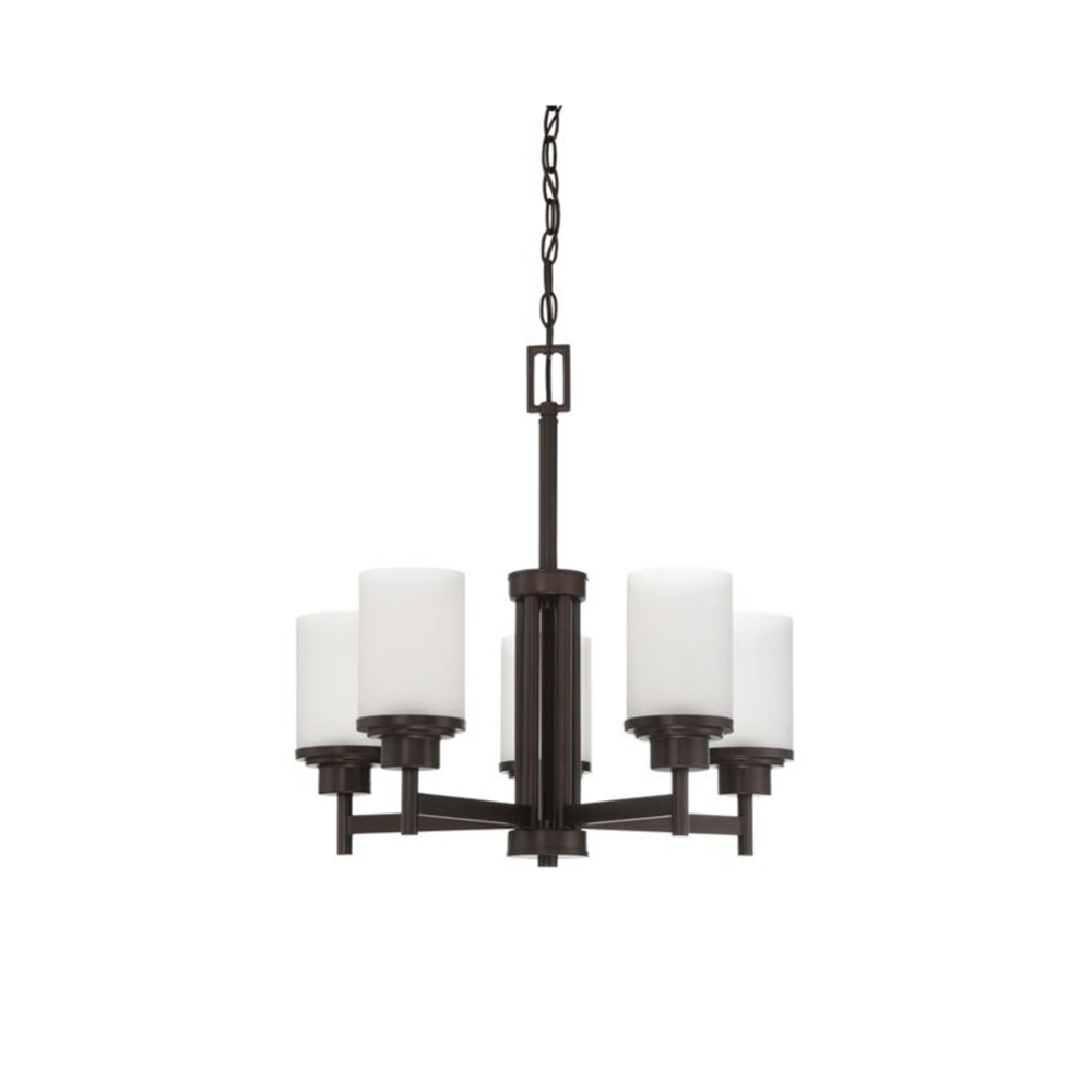 5 LT SOMES CHANDELIER LINEN GLS