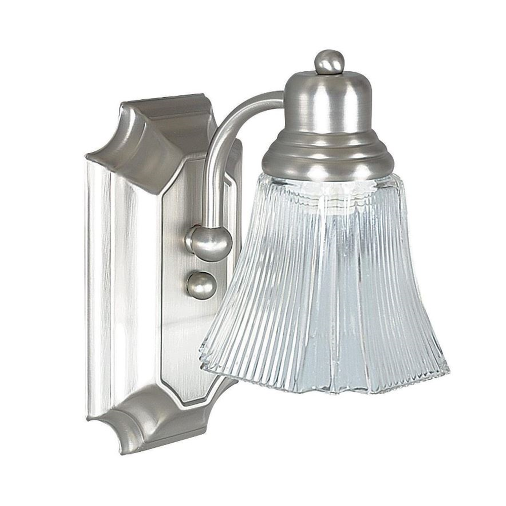 1LT VANITY CLEAR RIB GLASS SN