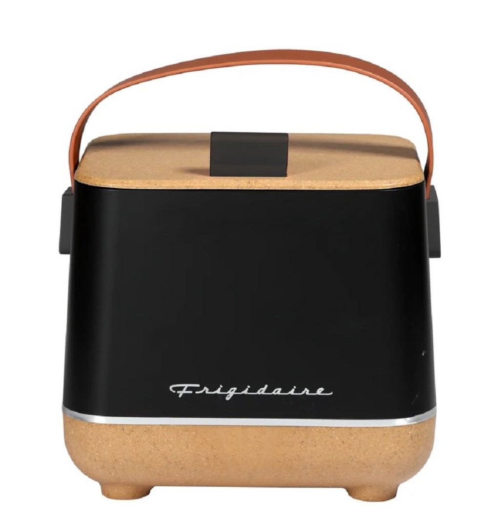 6-Can Mini Personal Fridge Cooler Black