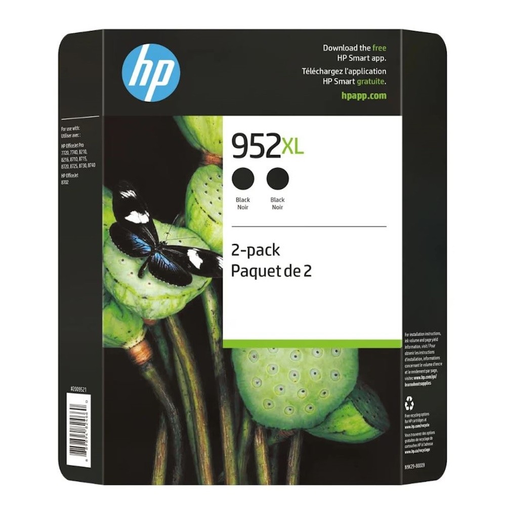 HP 952XL 2PACK BLACK INK