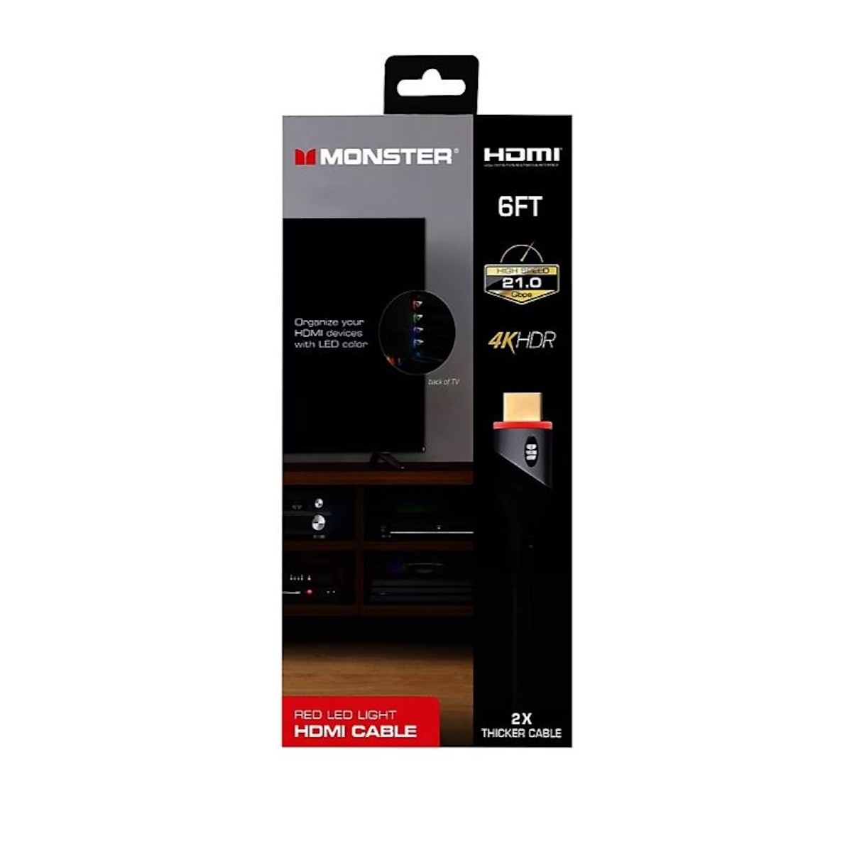MONSTER 6FT 4K HDMI CABLE 2 PACK