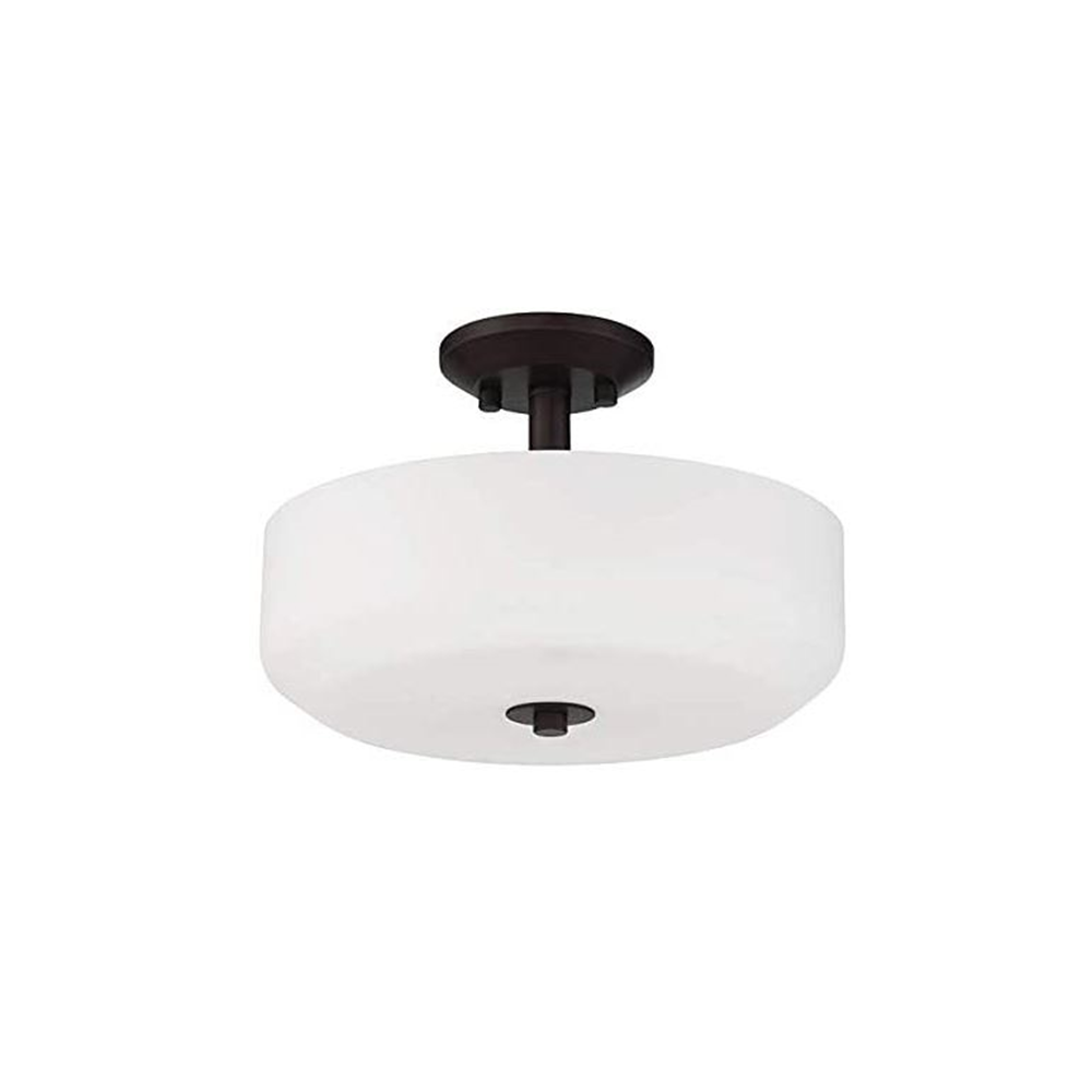 3 LT QUARTZ SEMI-FLUSH OPAL GLS
