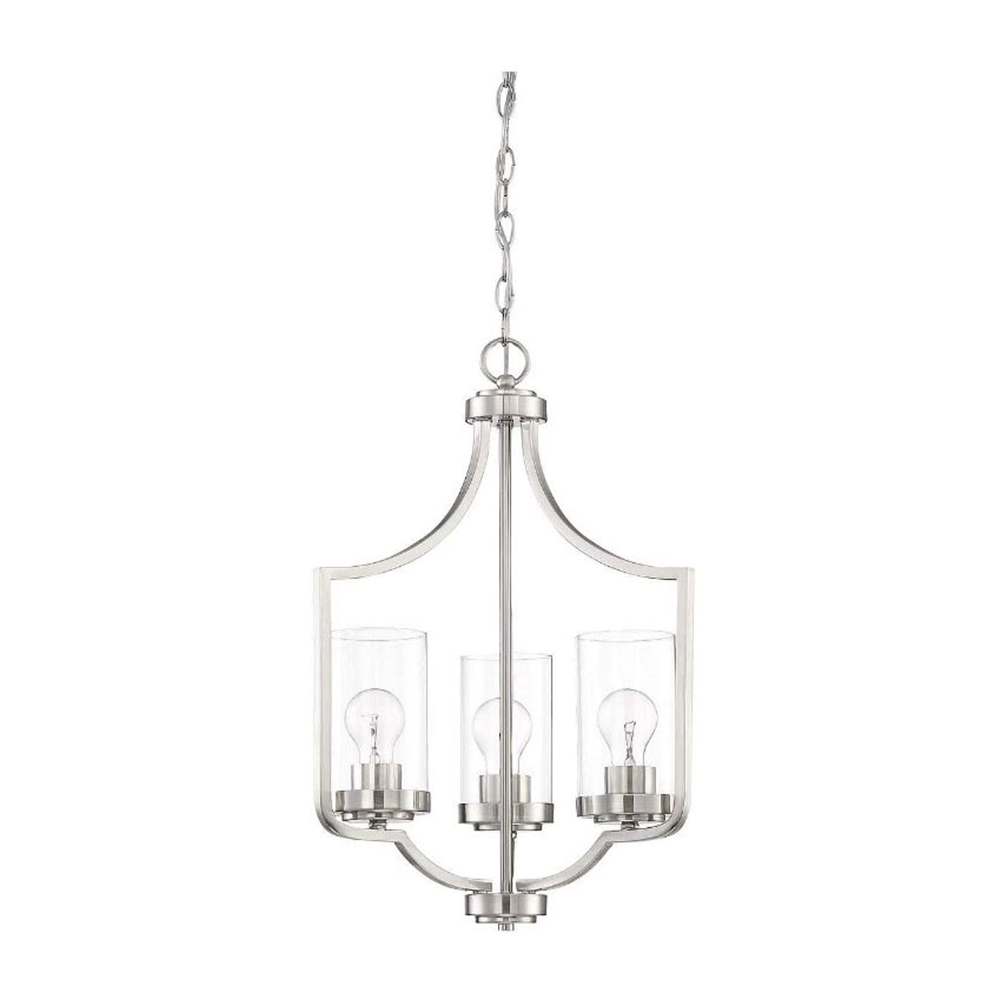 PRESTIGE 3LT CHANDELIER WITH CLEAR GLASS