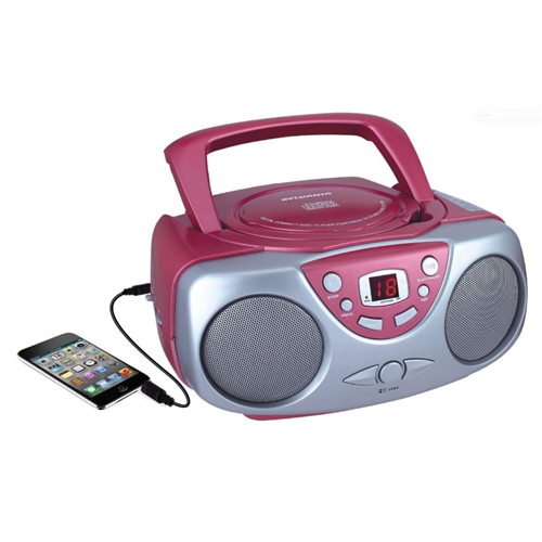 Sylvania PORTABLE CD RADIO - PINK