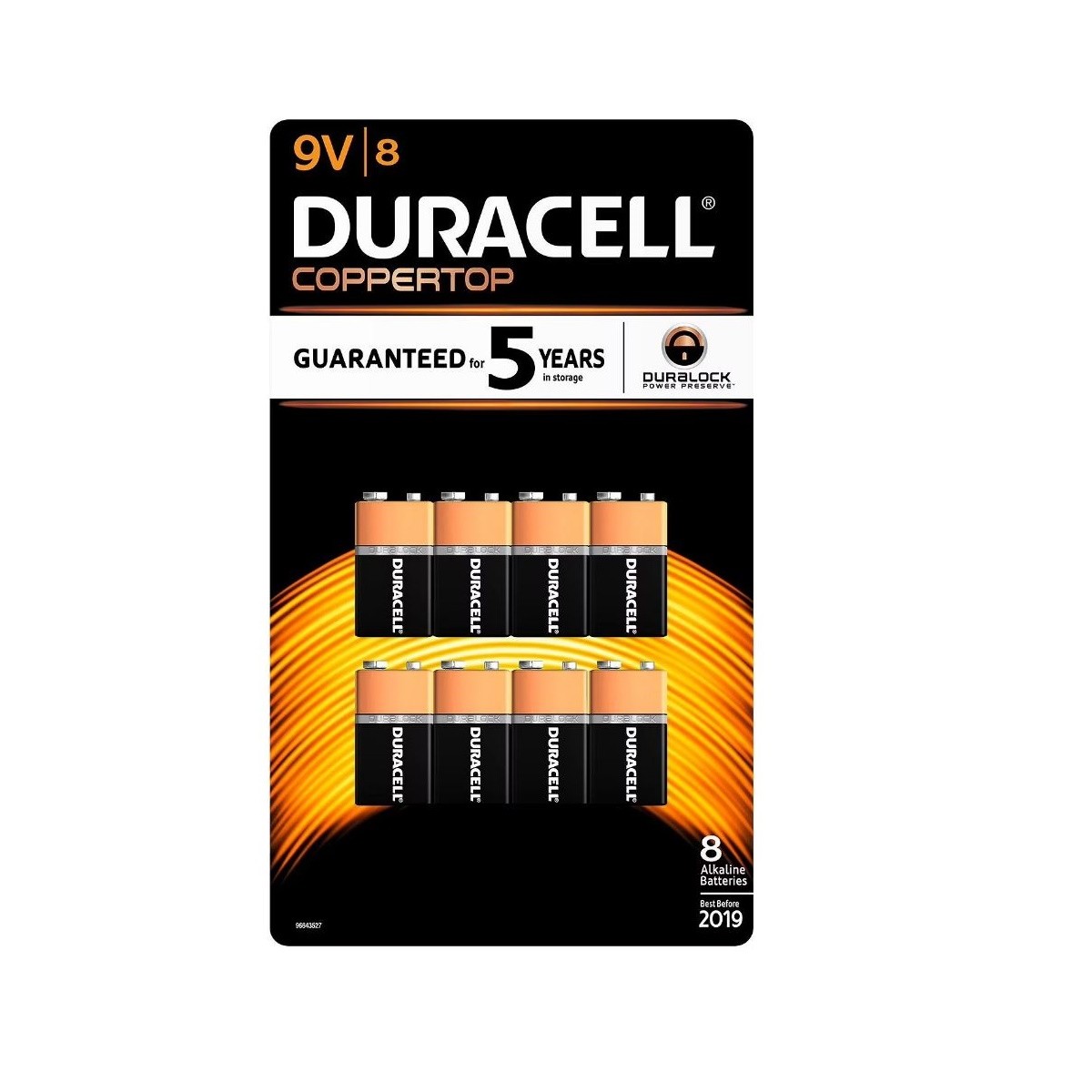 DURACELL COPPERTOP 9V 8CT
