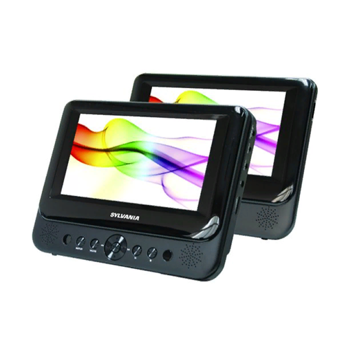 Sylvania SDVD8706-B 7" Dual Screen Portable DVD Player 