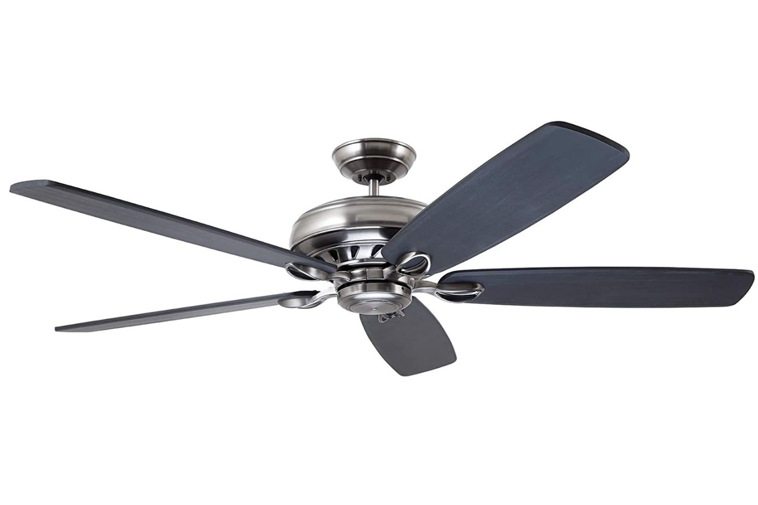 Luminance kathy ireland Home Penbrooke Eco 60in Ceiling Fan with Premium Motor | Energy Star Fixture with 6-Speed Wall Control | Antique Pewter with Smoky Grey Solid Wood Blades CF5200AP-B78SMG