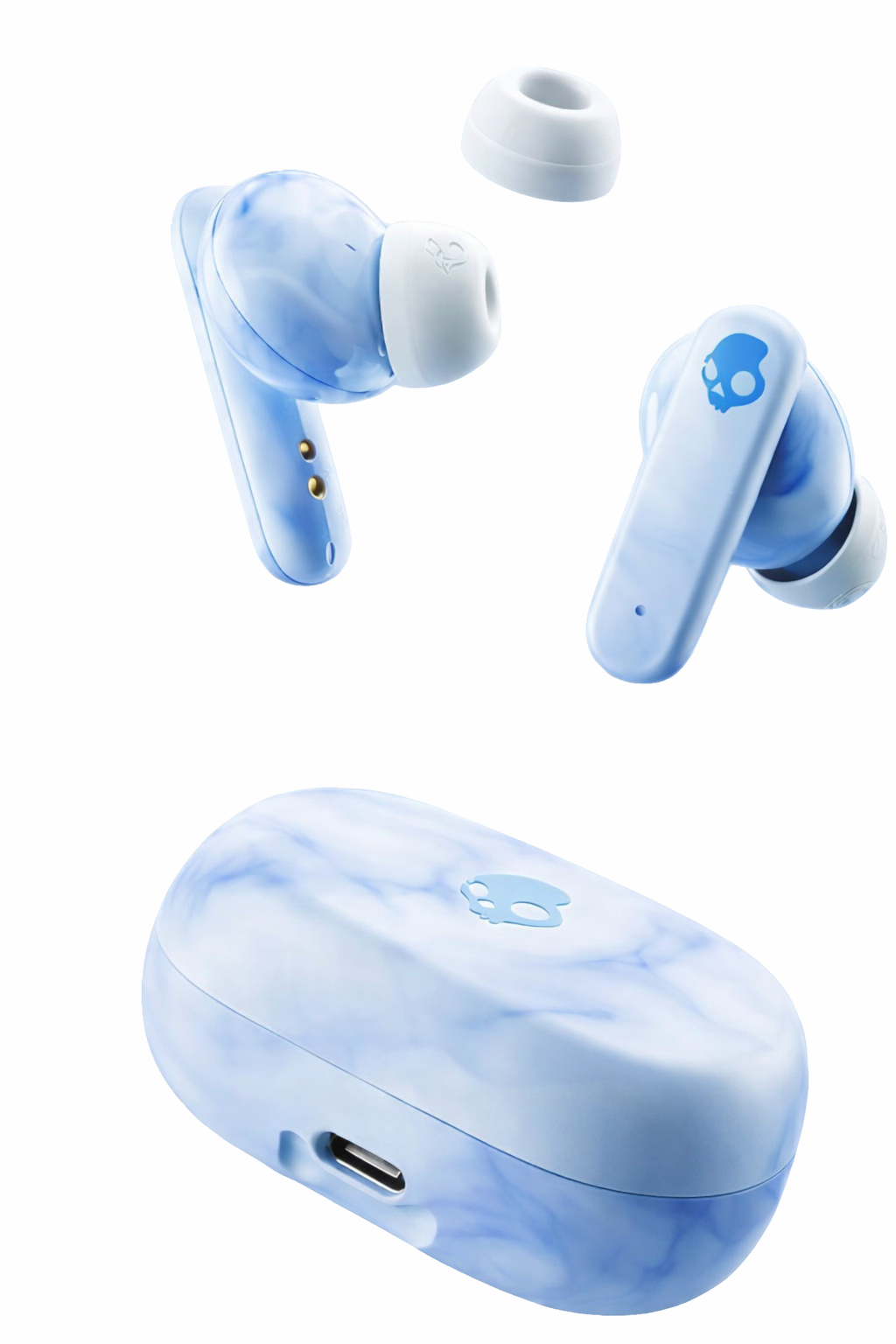 Skullcandy EcoBuds TWS Wireless Earbuds In-Ear Headphones S2EOW-Q764 Glacial Blue