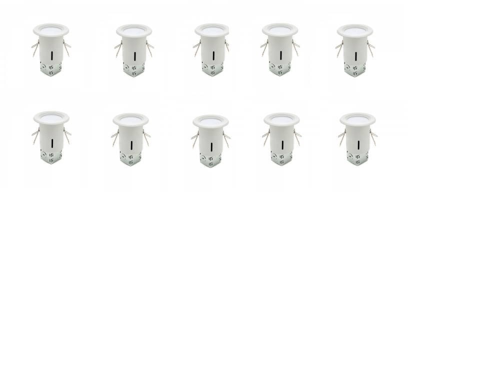3" White Complete Fixture Fixed Flood