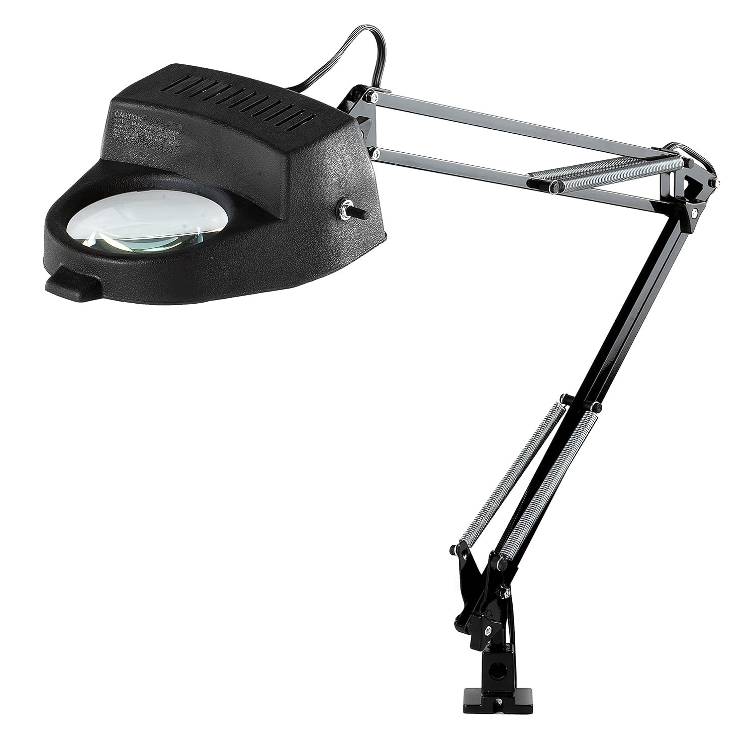 Electrix 7268 BLACK Magnifier Lamp, Incandescent, Clamp-on Mounting, 3-Diopter, 33" Reach, 60W, 800 Raw Lumens
