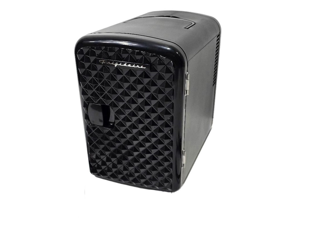 Frigidaire 9-Can 4-Liter Mini Retro Beverage Fridge Diamond Door EFMIS222-Black