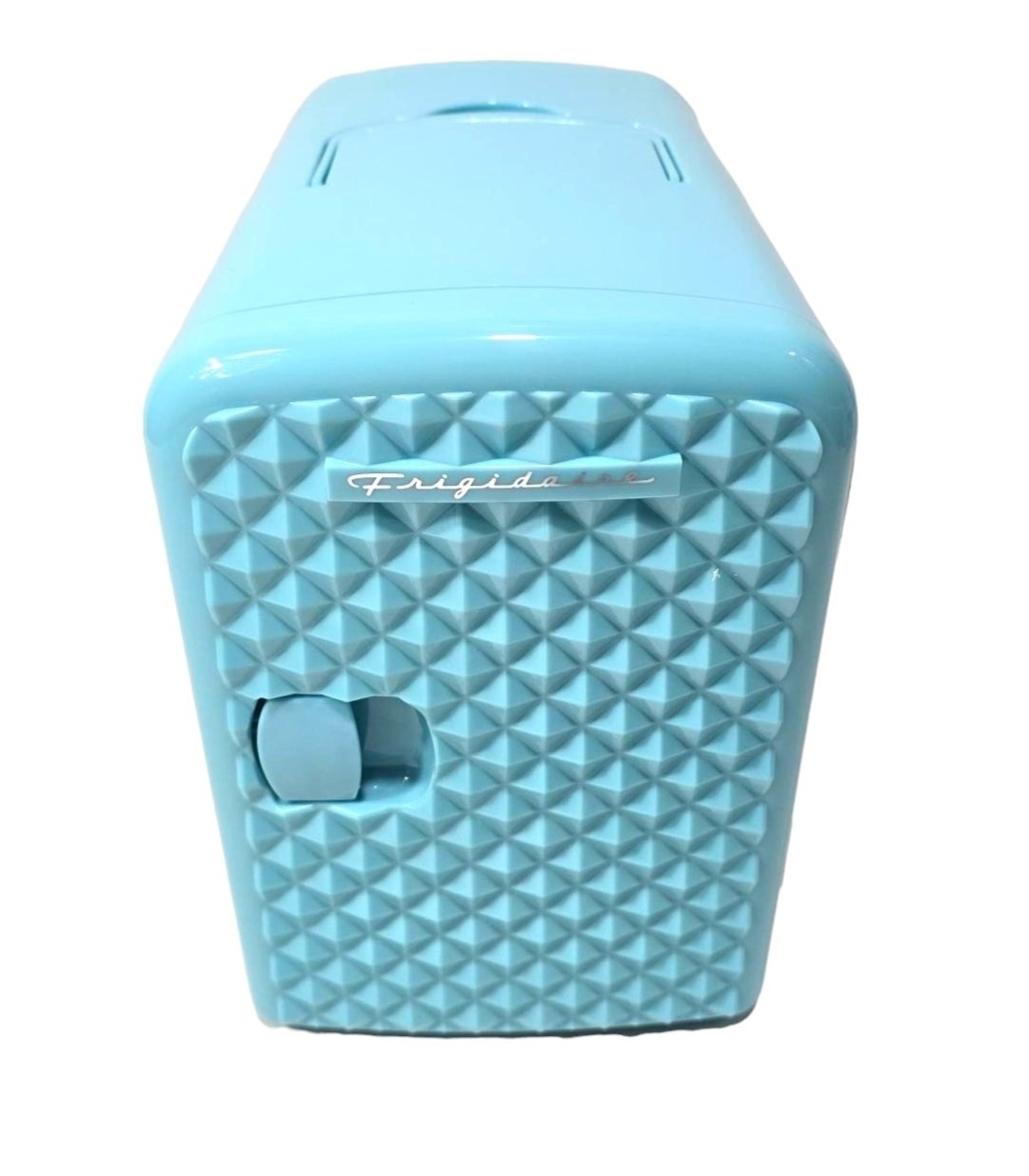 Frigidaire Mini Retro Beverage Fridge 9-Can 4-Liter Diamond Door EFMIS222-BLUE