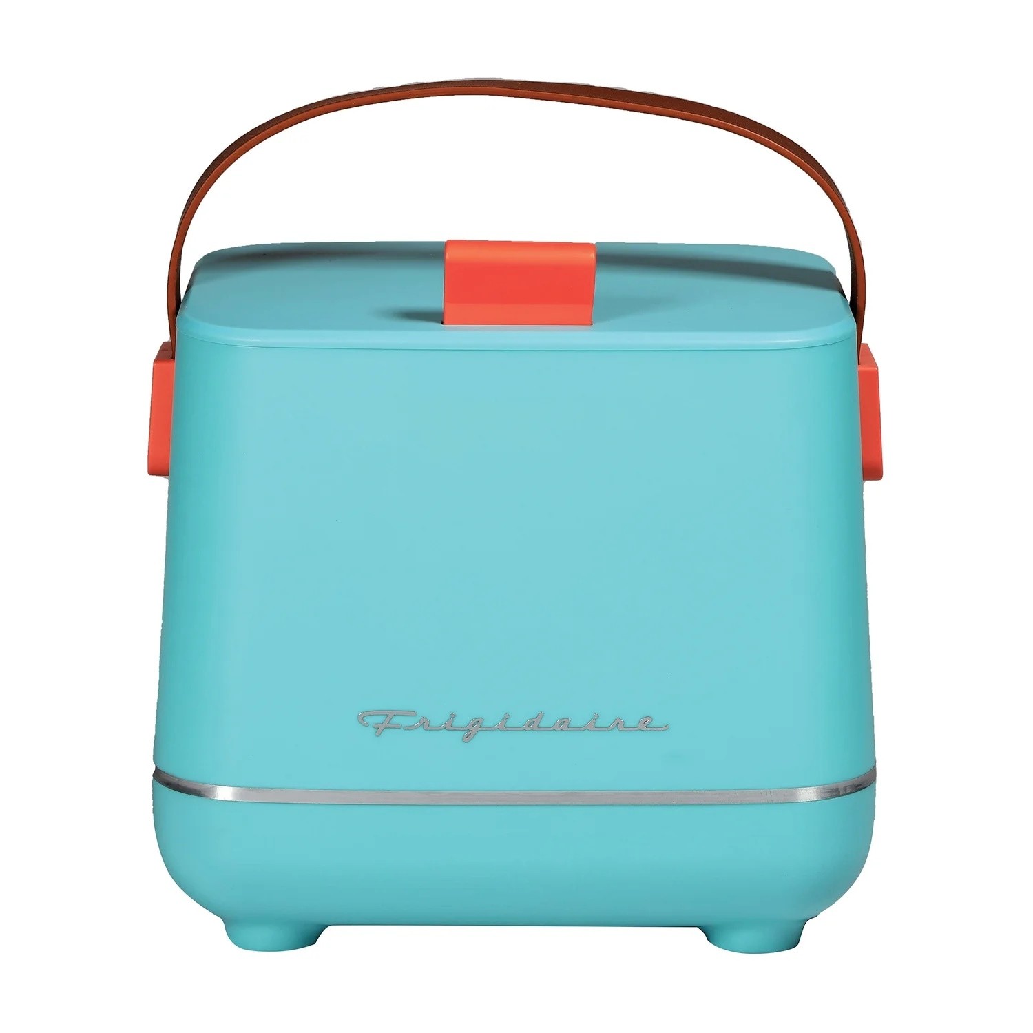 Frigidaire 6-Can Retro Top-Opening Portable Beverage Mini Fridge/Cooler, Powered by 110-volt AC wall outlet or vehicle's 12-volt battery - EFMIS308-BLUE