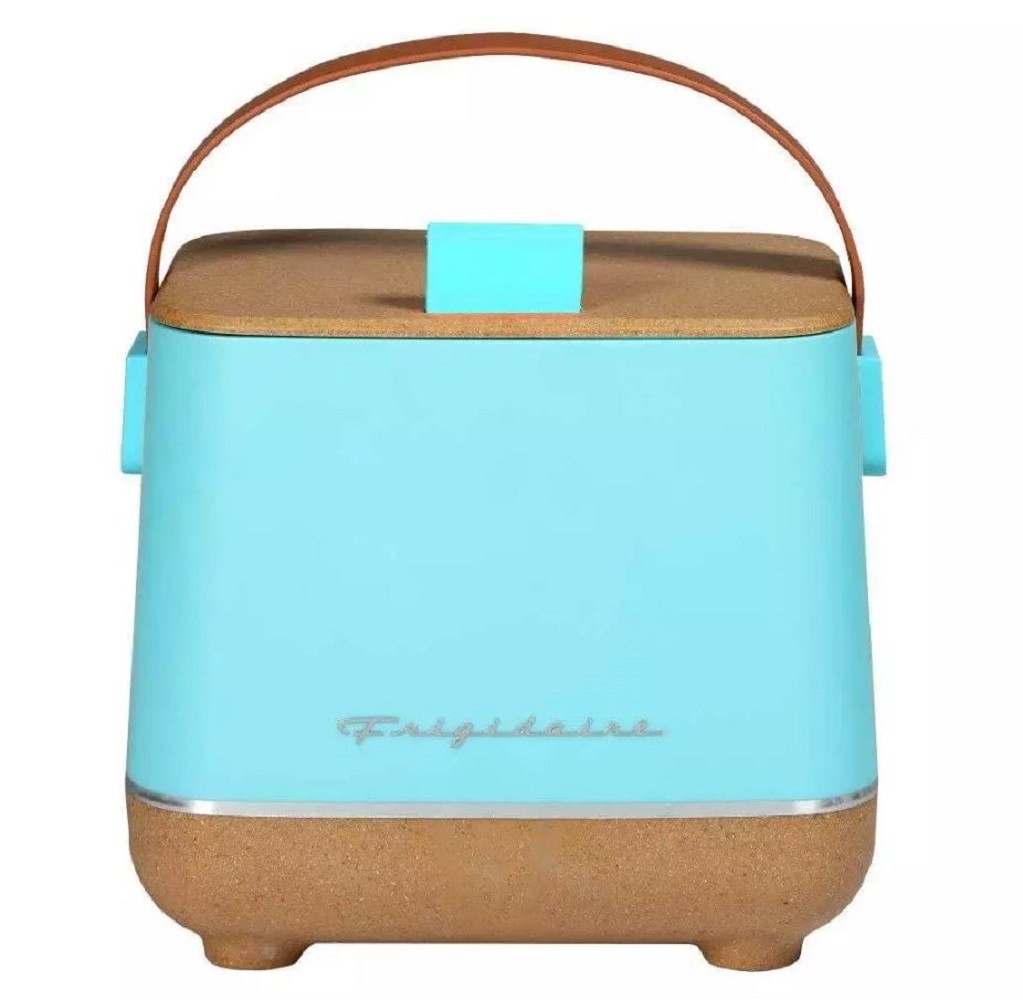 Frigidaire Portable Top Opening Lid Insulated 6-Can or 4-Liter Mini Personal Fridge Cooler EFMIS310-BLUE 
