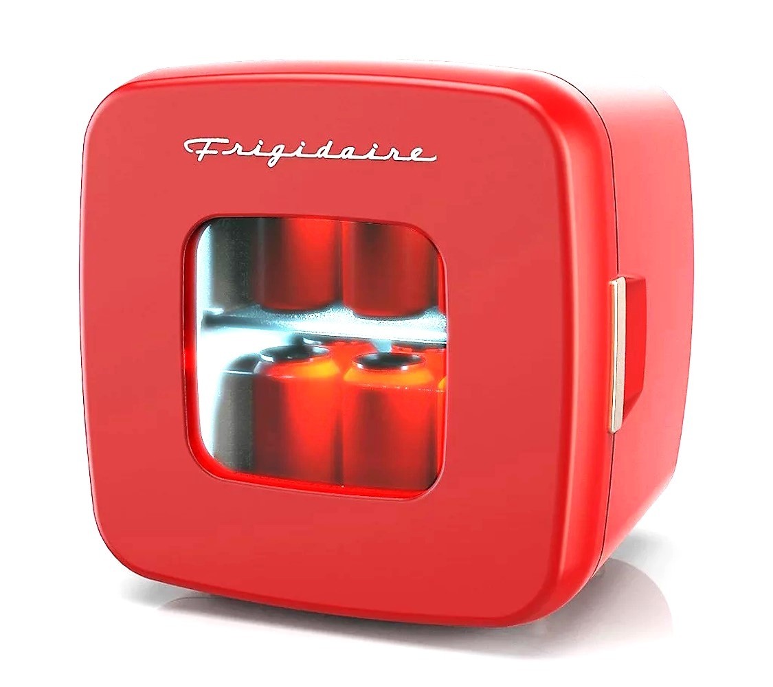 Frigidaire Retro 12 Can Mini Beverage/Skincare Cooler RED EFMIS351-RED