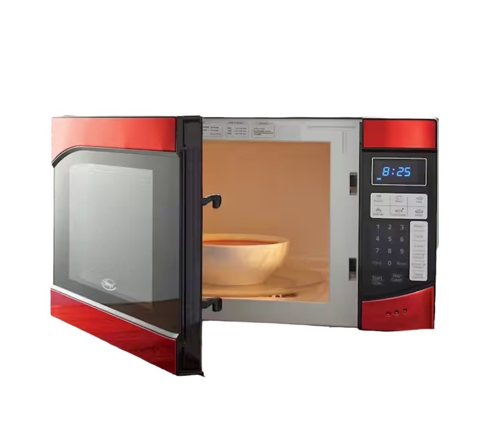 Ginny's 0.9 Cu. Ft. Metallic Microwave Red MW969-REDSS-GB 