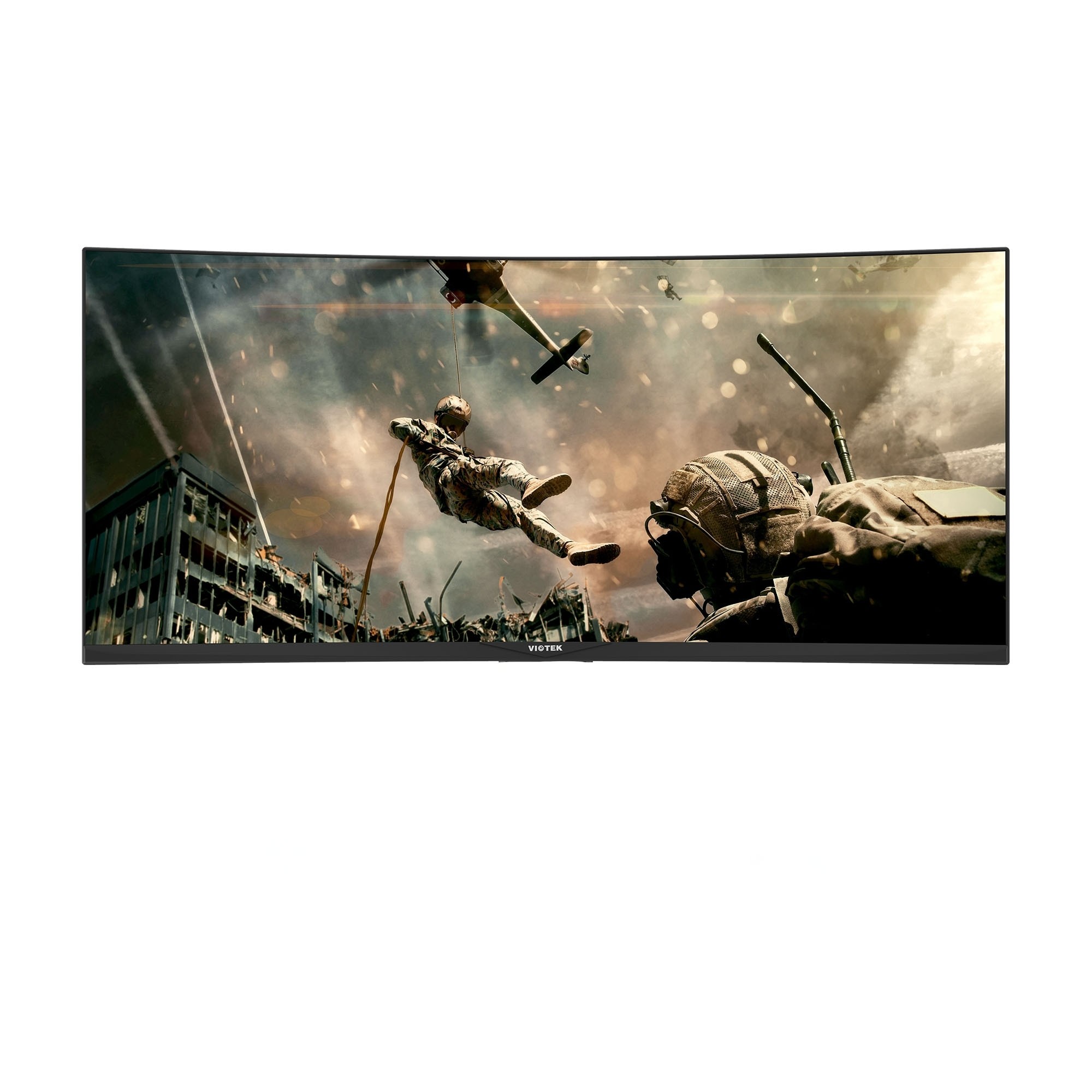Viotek 35" LED Curved Height Adjustable Monitor 144hz 2560x1080, 4ms HDMI 2.0, DP, DVI, (NO STAND BASE)