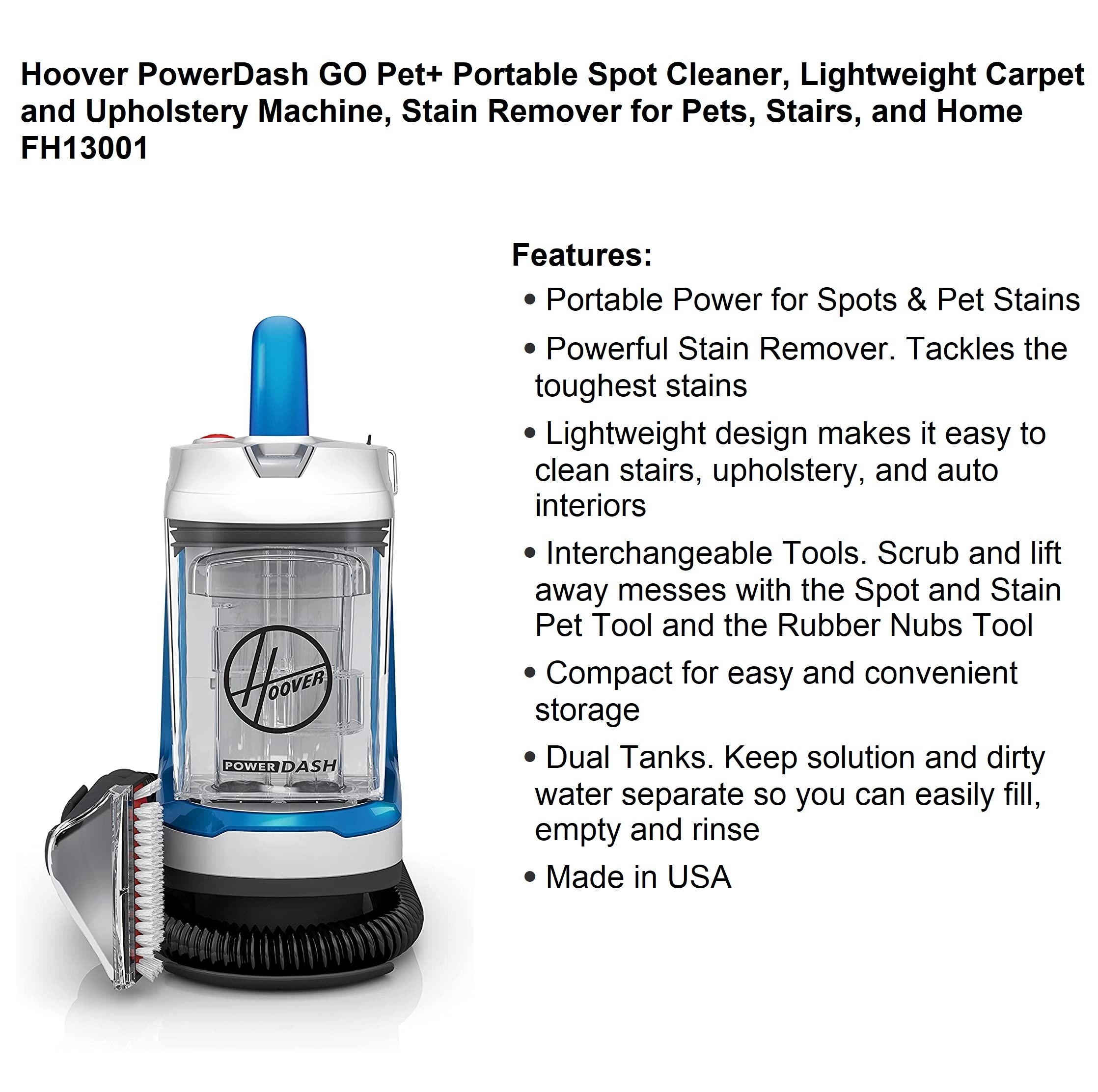 Hoover PowerDash Go Pet+ Compact Spot