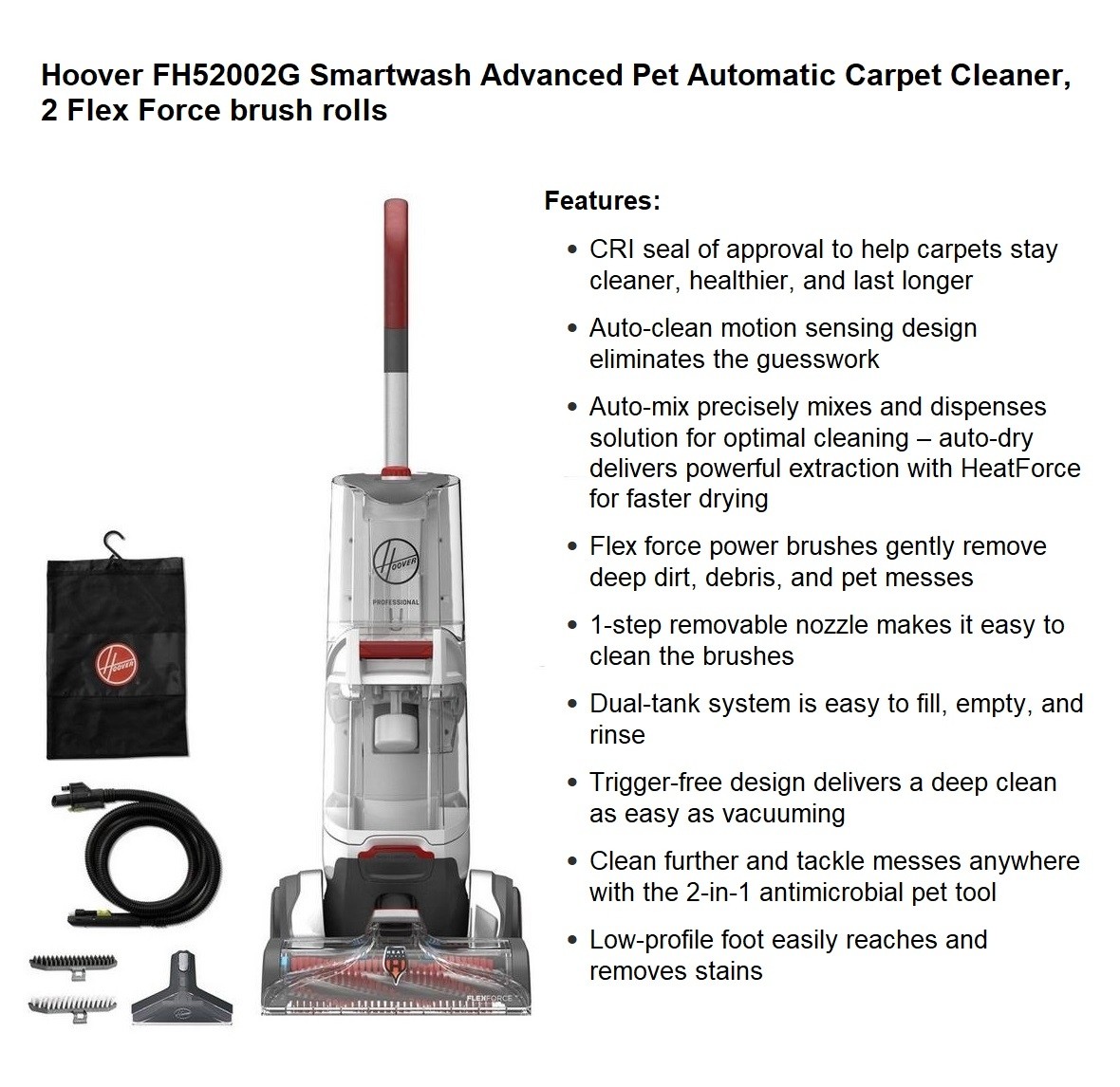 Hoover Smartwash Advanced Pet