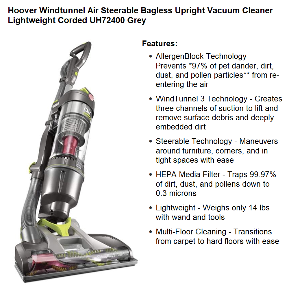 Hoover Windtunnel Air Steerable