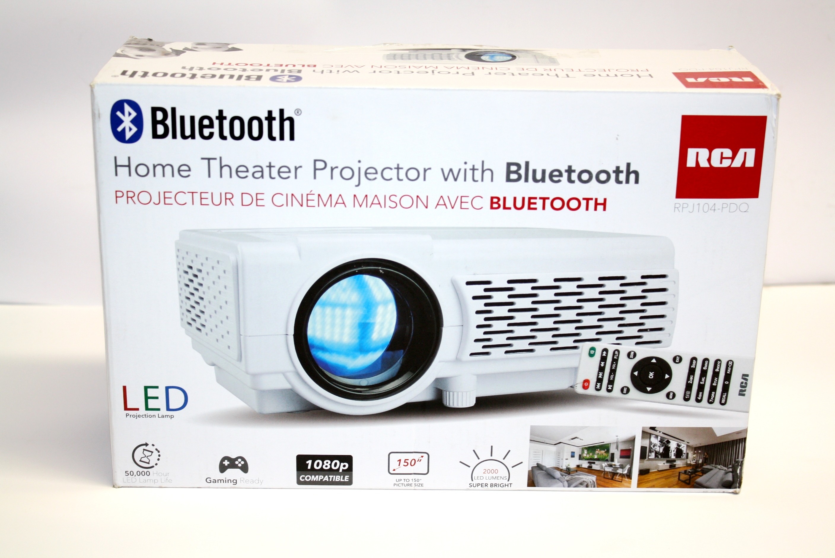 RCA Bluetooth 1080p Home Theatre Projector Renewed 