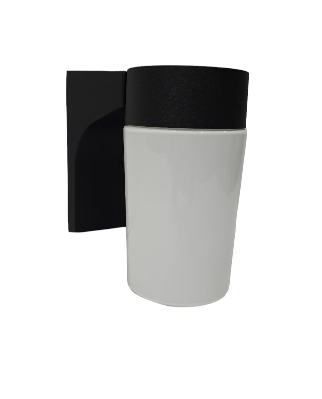 Sunset Lighting F4511-31 Outdoor Wall Sconce with Opal Glass Black Finish