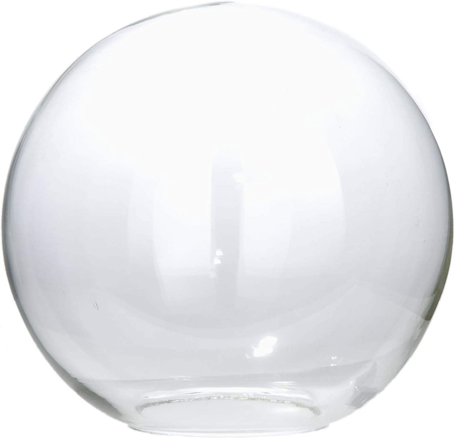 LUMINANCE 8" CLEAR NICKLESS BALL 4" OPENING Glass Globe