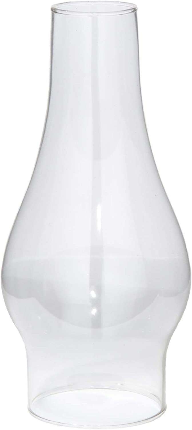 LUMINANCE CLEAR GLASS CHIMNEY 2-1/8" Fitter X 8-1/4"H - G57 for Oil or Kerosene Lanterns