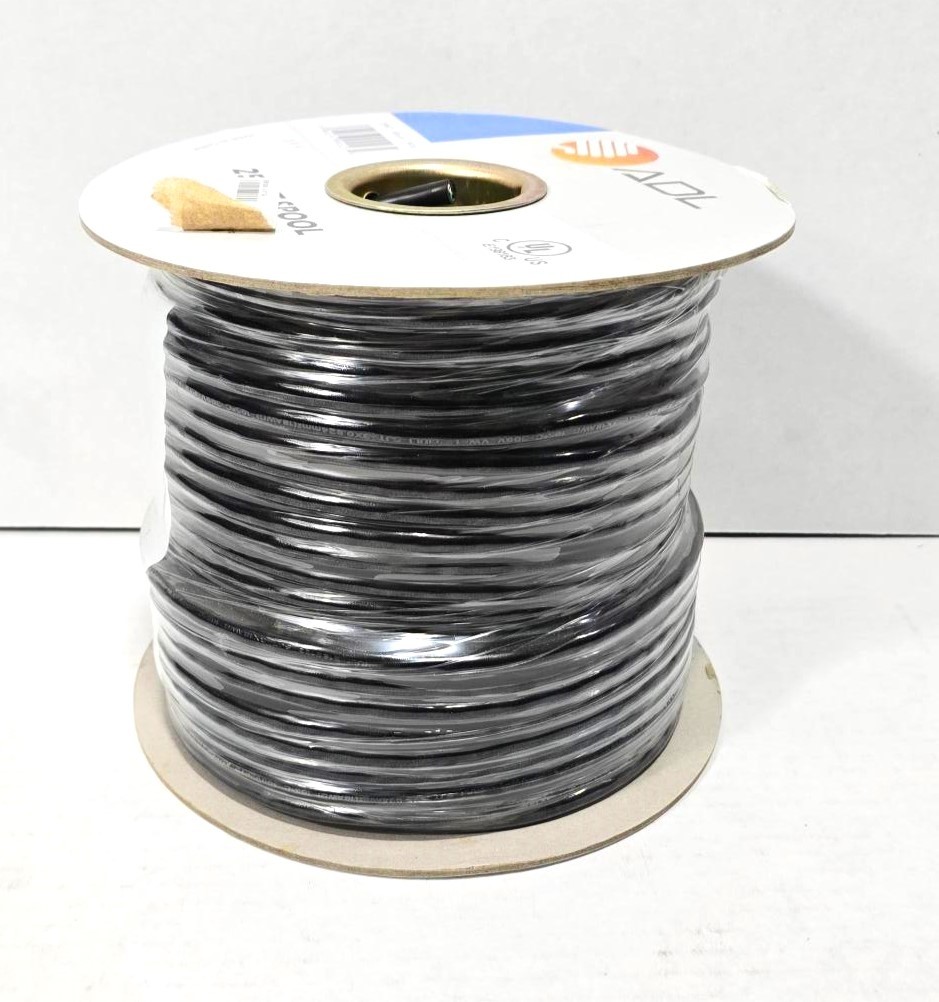 Luminance Plastic Portable Cord AWG 18/3C Black 250 ft.Spool 9-SJ-183-250-BLK - D907