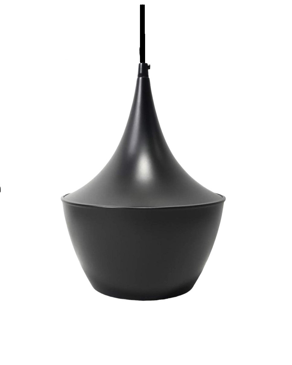 Sunset 1-Light Medium Base ALUM. Mini-Pendant with Bulb Black color - T10376L