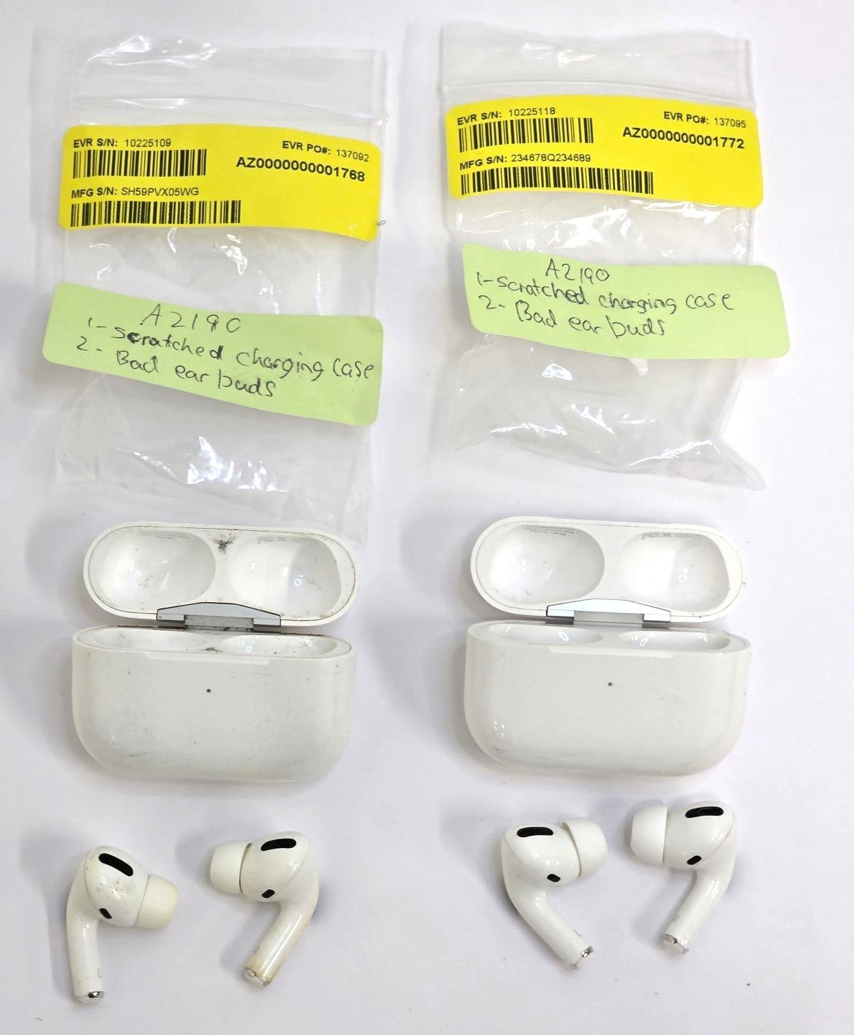 Apple AirPods Pro with Wireless MagSafe Charging Case 1st Gen MLWK3AM/A (AS IS for Parts, Read Details)