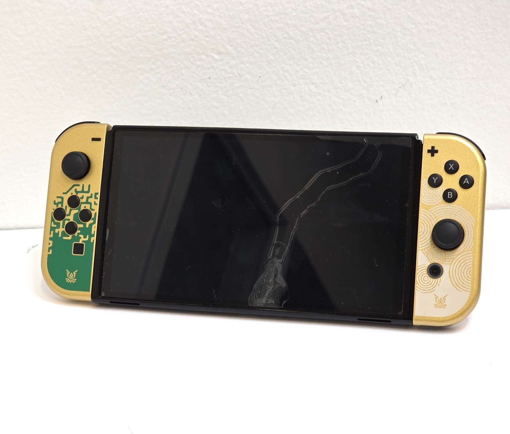 Nintendo Switch OLED Console The Legend of Zelda: Tears of the Kingdom Edition Green SOLD AS IS (Included only main console and travel case, Missing all other parts)