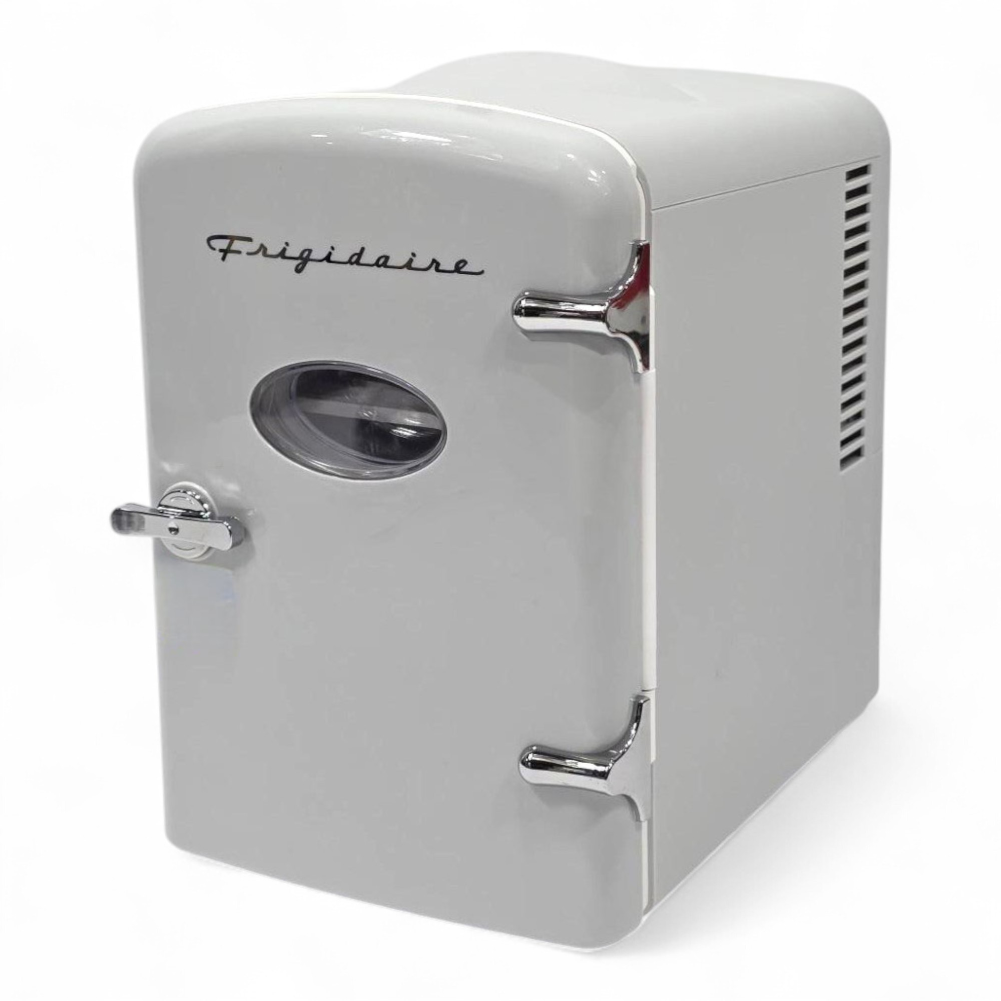 Frigidaire 6 Can/4L Mini Personal Retro Fridge Cooler EFMIS229-Moonbeam, Includes Home and 12V Car Cord, 4-liter capacity chills six 12 oz. soda cans