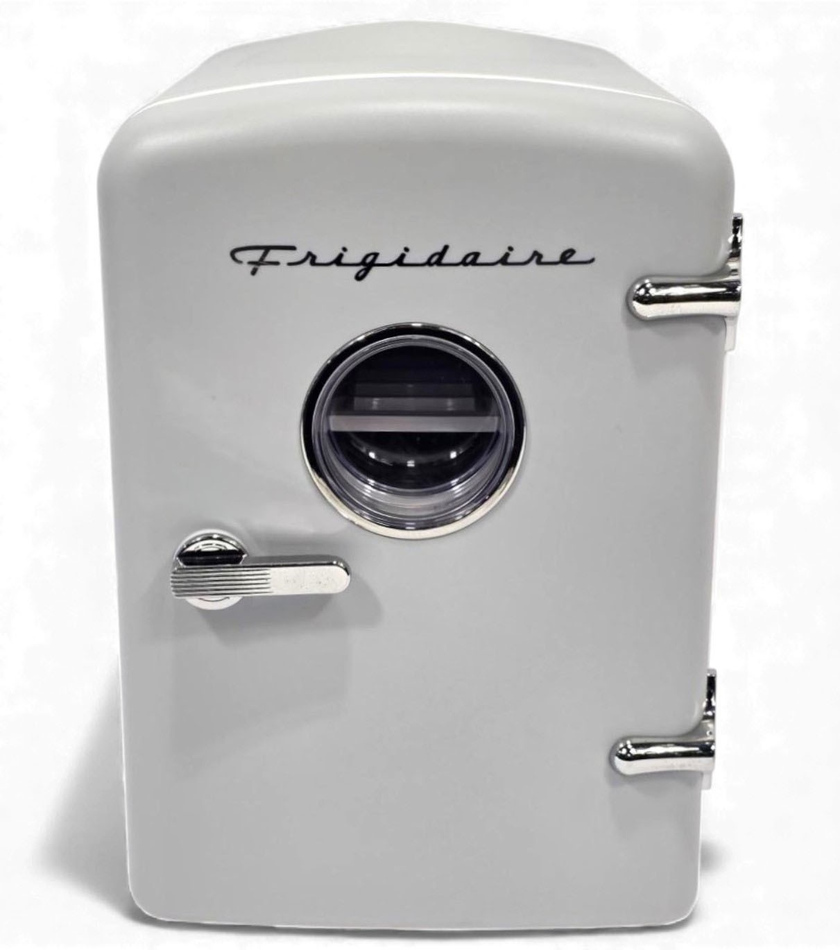 Frigidaire 6 Can/4L Mini Personal Retro Fridge Cooler EFMIS229-Moonbeam, Includes Home and 12V Car Cord, 4-liter capacity chills six 12 oz. soda cans (V2 model)