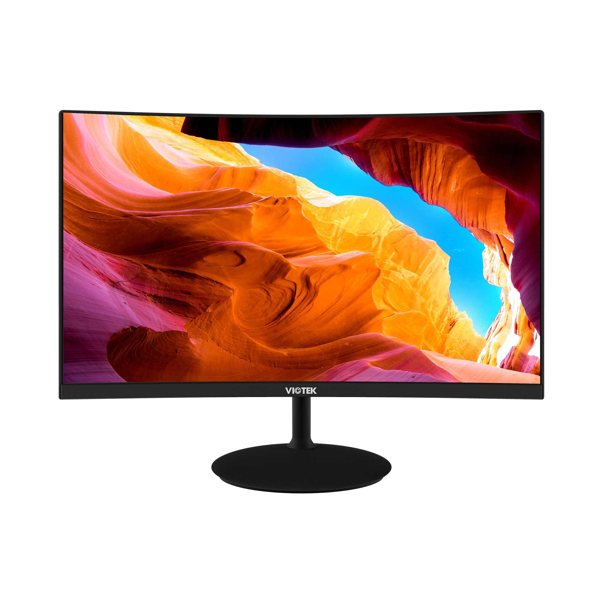 Viotek 24" LED Curved Monitor NBV24CB, 75Hz FHD 1080p Desktop Monitor for Office, Ports: 1x VGA, 1x HDMI 1.4 (cable included), 1x 3.5mm Audio Out