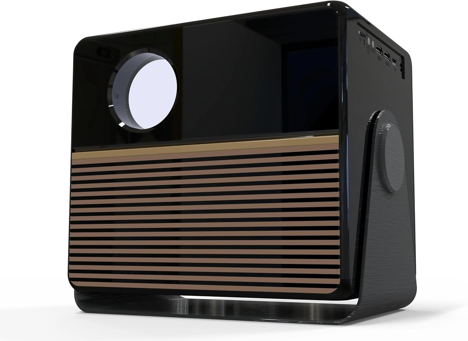 RCA 1080P Smart Streaming Projector with ROKU Express Streaming Device Black, 250 ANSI Lumens, HDMI, WiFi & Bluetooth, Projects 36 - 200 inches - RPJ227