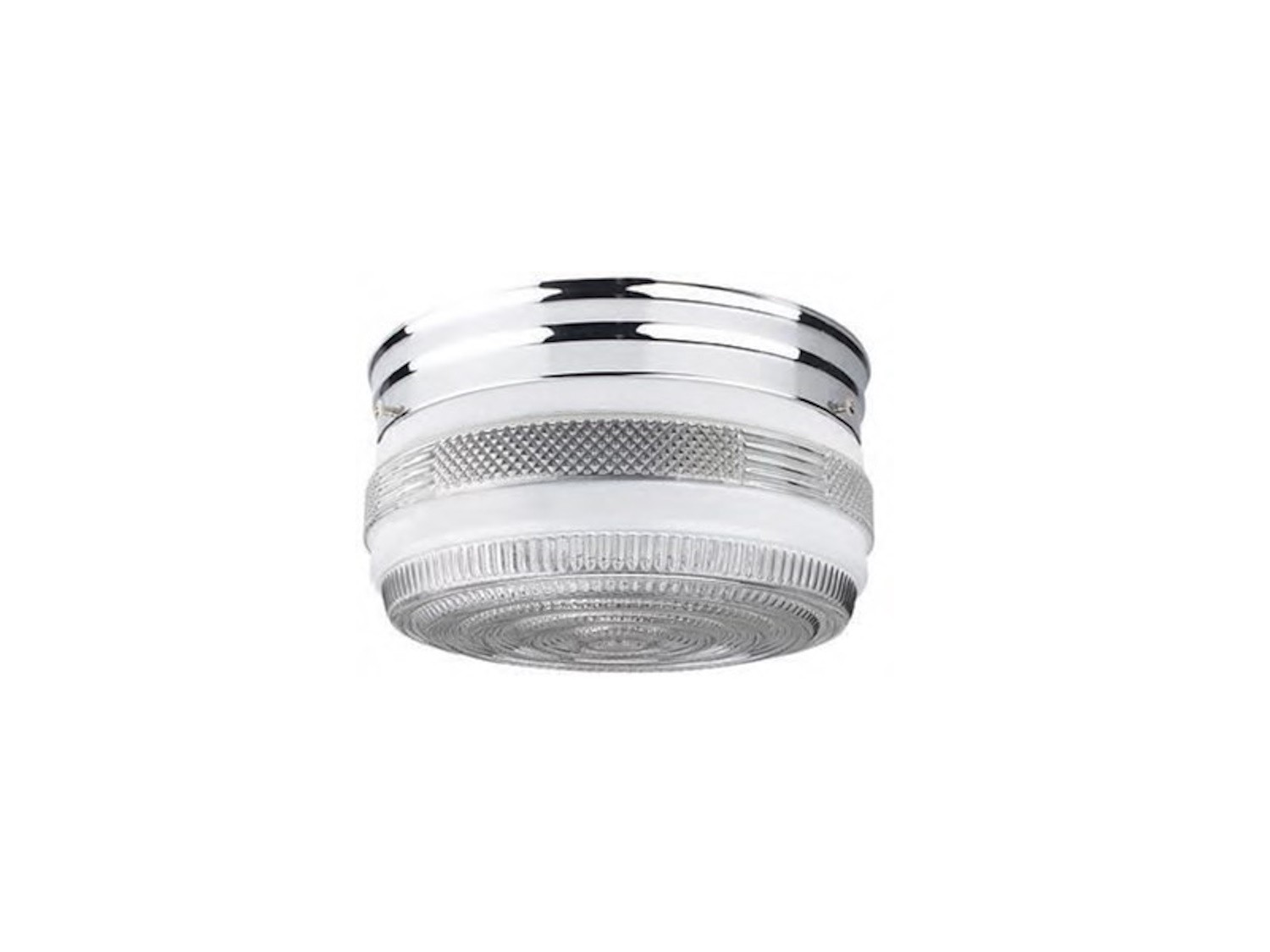 8-5/8IN CLR & WHT DRUM FIXTURE PC COLOR
