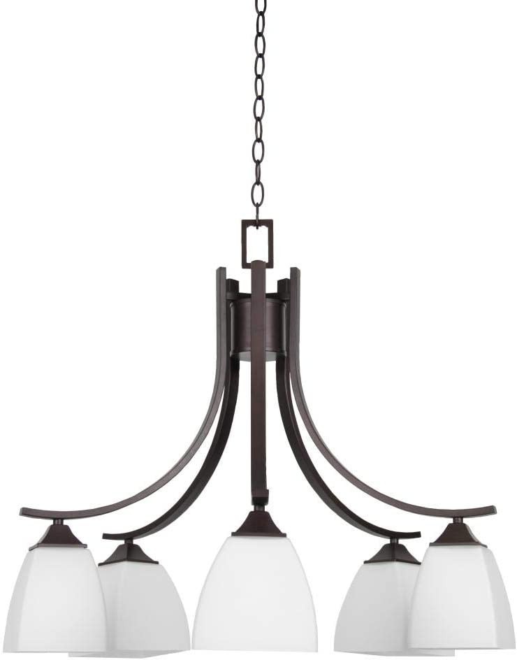 Sunset Lighting 5-Light 100W Starling Chandelier Down Provincial Bronze F19006-64