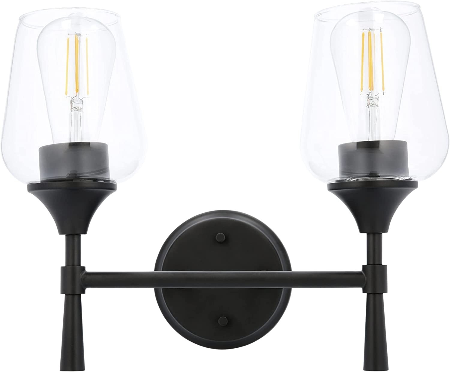 Sunset Stella 2-Light Bathroom Vanity Light, Black color - F27012-31