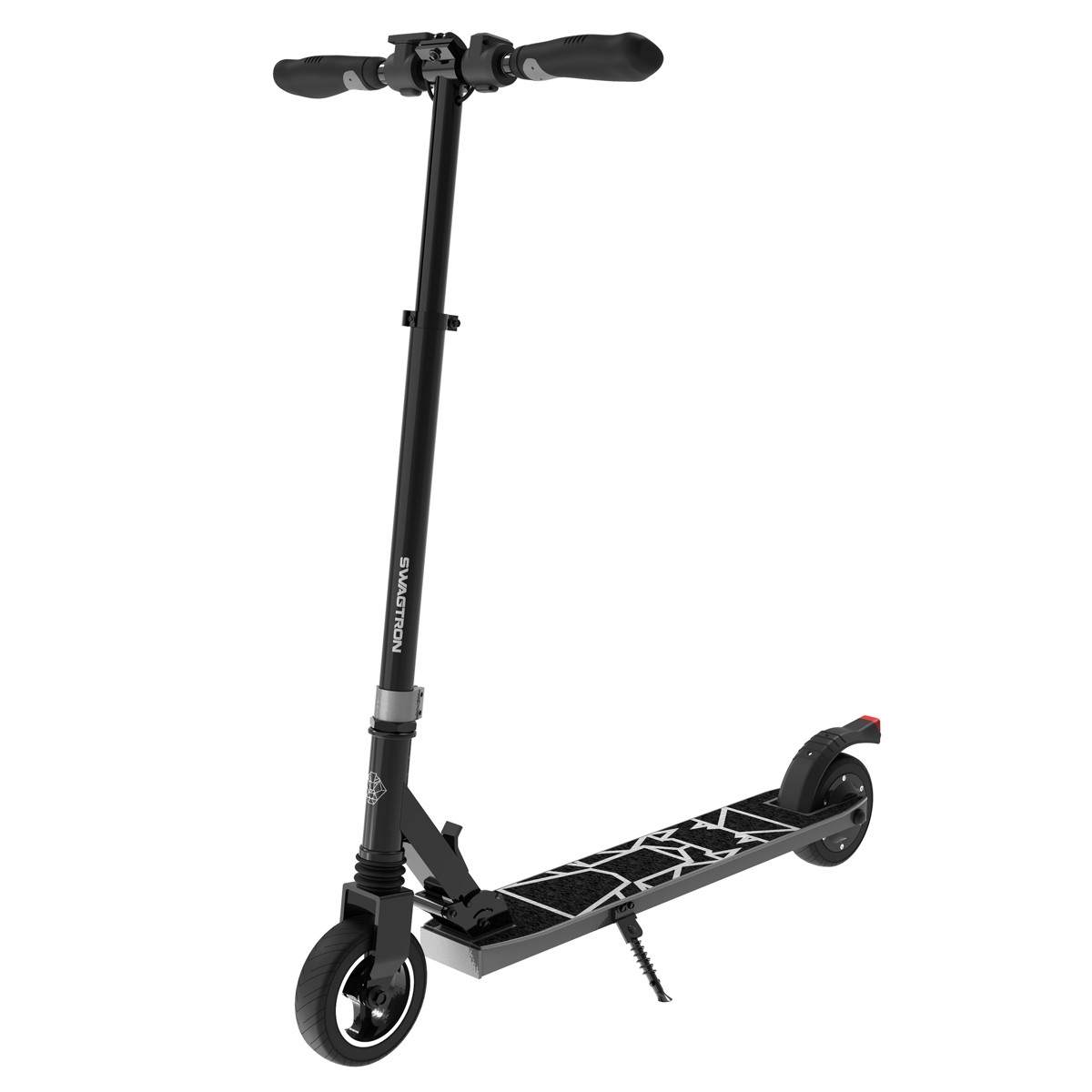 Swagtron Swagger 8 Foldable Electric Scooter w/ 7.9 Mi Max Operating Range & 15.5 mph Max Speed - Grey Color for Kids, Teens & Adults - 98168-9