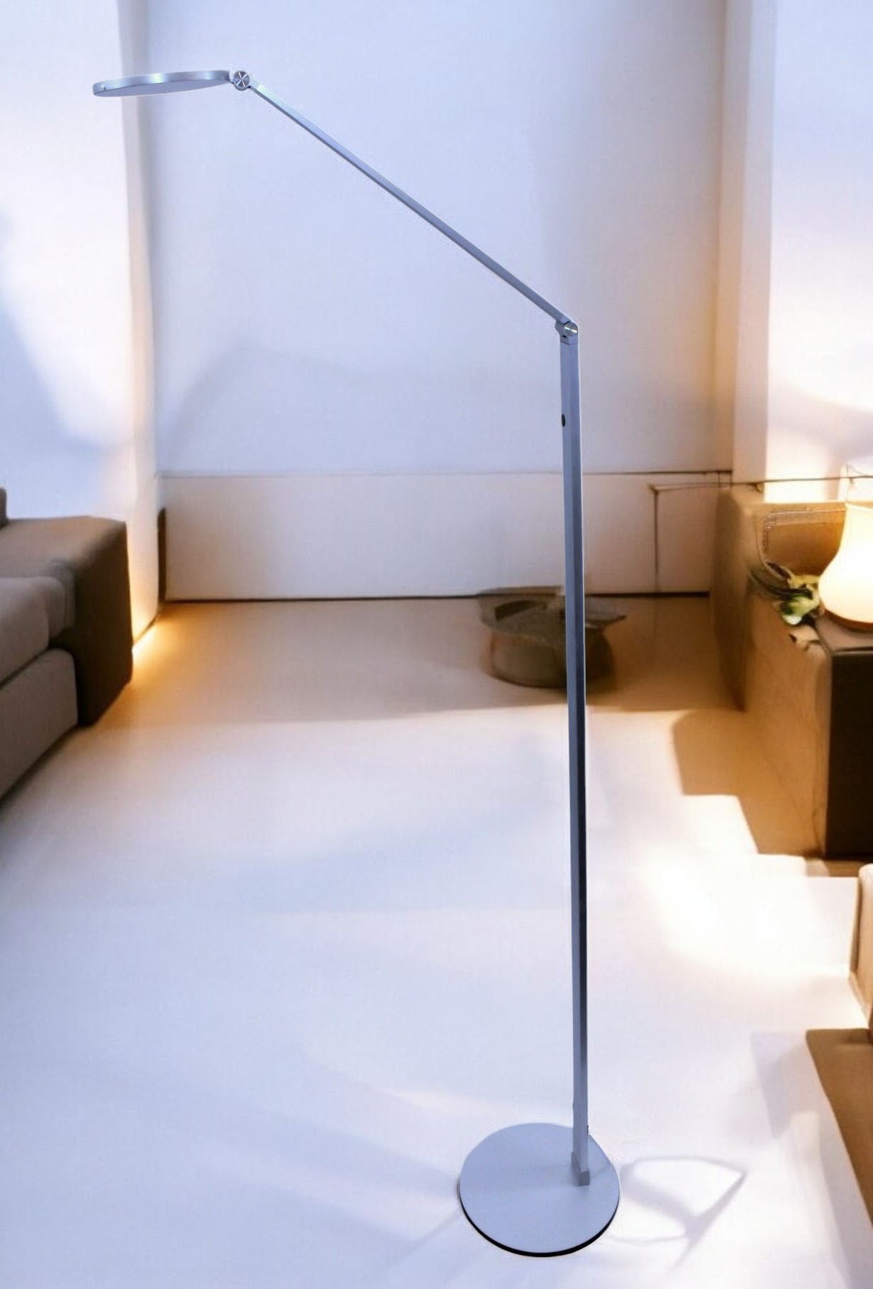 Tensor Slim Line O Foldable Floor Lamp 45" Stand Brushed Aluminum, 970 Lumens 20842-000