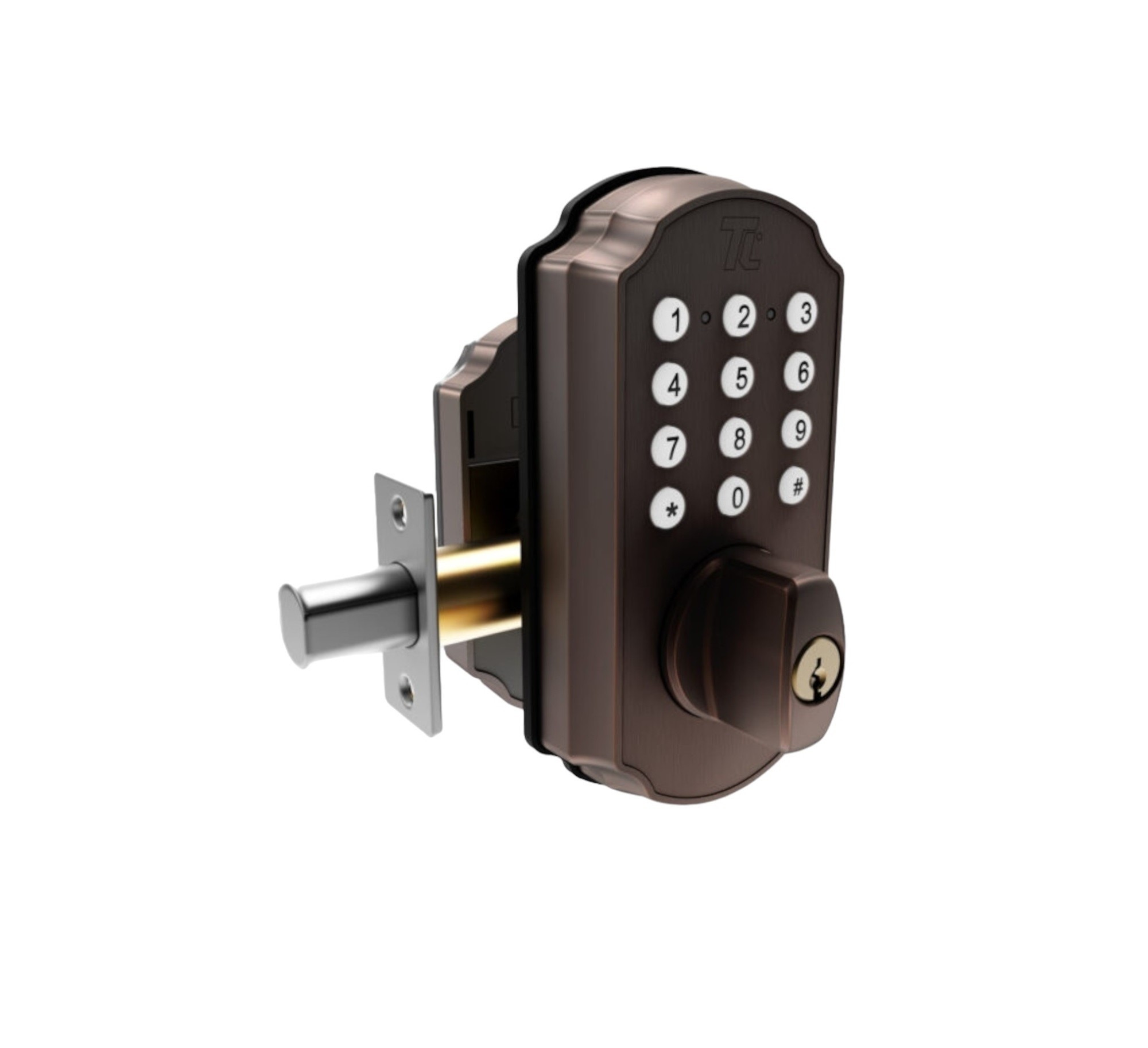 Turbolock TL115 Smartbolt Smart Door Lock with Keypad, Oil Brushed Bronze IP65