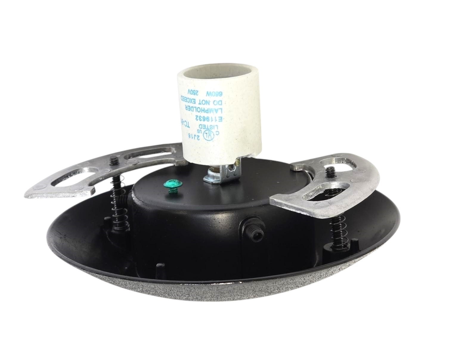 Luminance Aluminum Post Globe Holder Kit, Black color - K480 HS626 E26 Screw Lamp socket: TC-81 6"W x 3.5" H