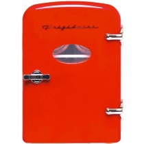 6 CAN MINI FRIDGE Red OVAL Window V1