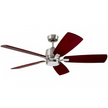 Luminance Kathy Ireland Ion Eco 72" Ceiling Fan Brushed Steel with Walnut Solid Wood Blades
